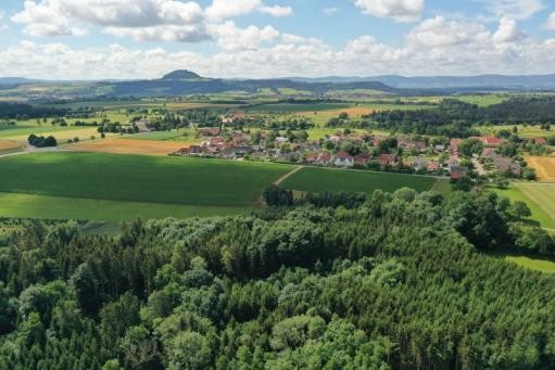Luftbild des Stadtteils Unterkirneck